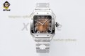 Santos De Cartier 40mm BVF Brown/Roman on SS/SS Bracelet MY9019 Santos De Cartier 40mm BVF Brown/Roman on SS/SS Bracelet MY9019