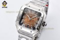 Santos De Cartier 40mm BVF Brown/Roman on SS/SS Bracelet MY9019 Santos De Cartier 40mm BVF Brown/Roman on SS/SS Bracelet MY9019