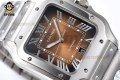 Santos De Cartier 40mm BVF Brown/Roman on SS/SS Bracelet MY9019 Santos De Cartier 40mm BVF Brown/Roman on SS/SS Bracelet MY9019