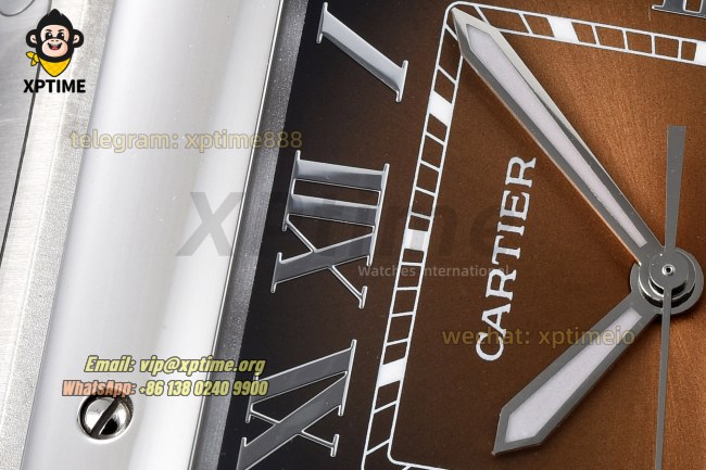 Santos De Cartier 40mm BVF Brown/Roman on SS/SS Bracelet MY9019 Santos De Cartier 40mm BVF Brown/Roman on SS/SS Bracelet MY9019
