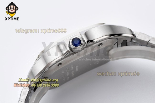Santos De Cartier 40mm BVF Brown/Roman on SS/SS Bracelet MY9019 Santos De Cartier 40mm BVF Brown/Roman on SS/SS Bracelet MY9019