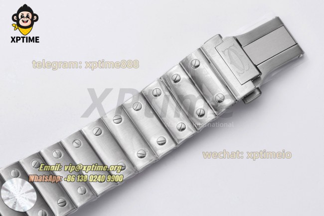 Santos De Cartier 40mm BVF Brown/Roman on SS/SS Bracelet MY9019 Santos De Cartier 40mm BVF Brown/Roman on SS/SS Bracelet MY9019
