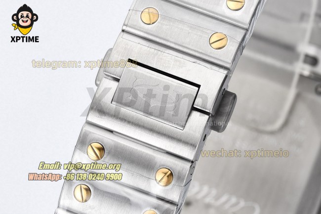 Santos De Cartier 35mm BVF White/Roman on YG/SS Bracelet MY9039 Santos De Cartier 35mm BVF White/Roman on YG/SS Bracelet MY9039