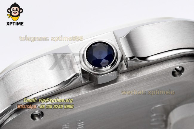 Santos De Cartier 35mm BVF Green/Roman on SS/SS Bracelet MY9039 Santos De Cartier 35mm BVF Green/Roman on SS/SS Bracelet MY9039