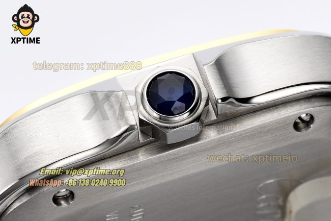Santos De Cartier 35mm BVF White/Roman on YG/SS Bracelet MY9039 Santos De Cartier 35mm BVF White/Roman on YG/SS Bracelet MY9039