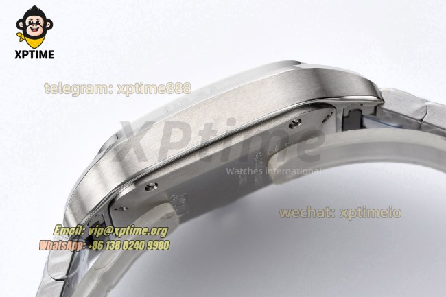Santos De Cartier 35mm BVF Green/Roman on SS/SS Bracelet MY9039 Santos De Cartier 35mm BVF Green/Roman on SS/SS Bracelet MY9039