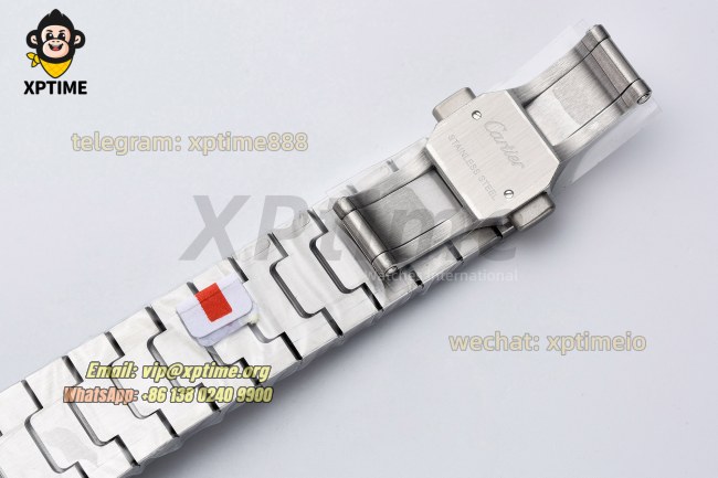 Santos De Cartier 35mm BVF Brown/Roman on SS/SS Bracelet MY9039 Santos De Cartier 35mm BVF Brown/Roman on SS/SS Bracelet MY9039