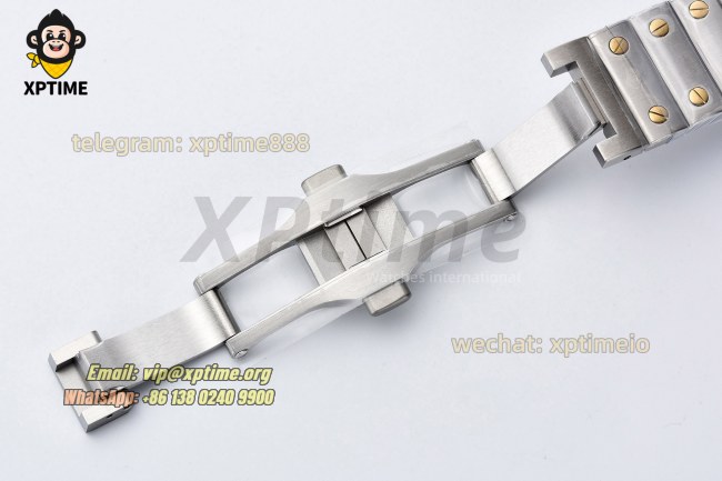 Santos De Cartier 35mm BVF White/Roman on YG/SS Bracelet MY9039 Santos De Cartier 35mm BVF White/Roman on YG/SS Bracelet MY9039