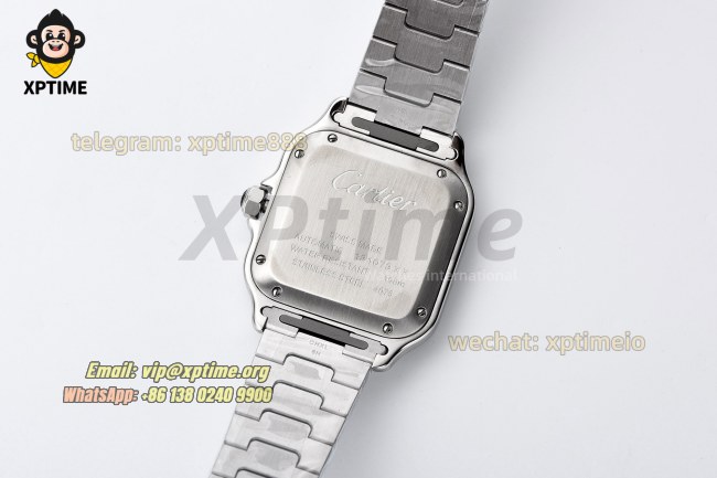 Santos De Cartier 35mm BVF Brown/Roman on SS/SS Bracelet MY9039 Santos De Cartier 35mm BVF Brown/Roman on SS/SS Bracelet MY9039