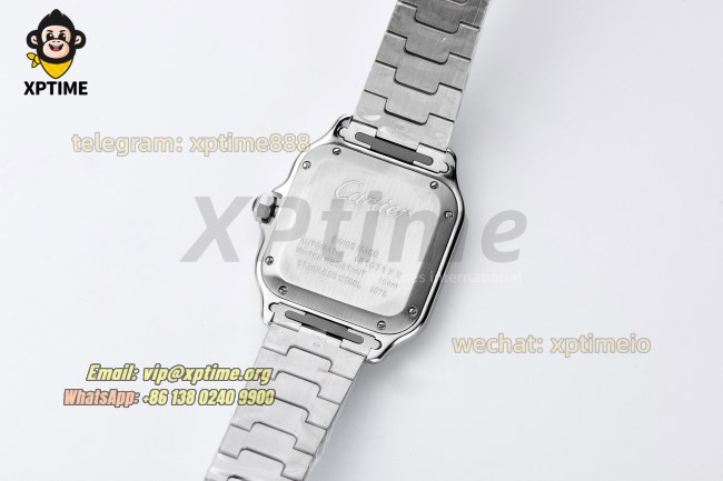 Santos De Cartier 35mm BVF Green/Roman on SS/SS Bracelet MY9039 Santos De Cartier 35mm BVF Green/Roman on SS/SS Bracelet MY9039