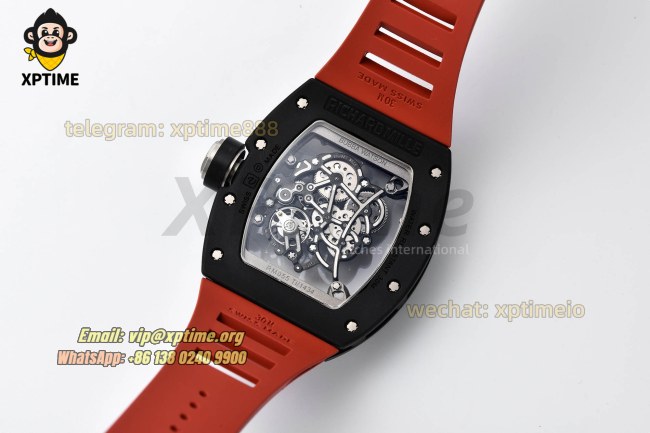 RM055 43mm Sketelon/Red on CER/ RU Strap RMUL2 RM055 43mm Sketelon/Red on CER/ RU Strap RMUL2