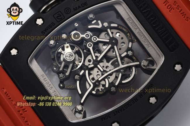 RM055 43mm Sketelon/Red on CER/ RU Strap RMUL2 RM055 43mm Sketelon/Red on CER/ RU Strap RMUL2