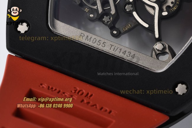 RM055 43mm Sketelon/Red on CER/ RU Strap RMUL2 RM055 43mm Sketelon/Red on CER/ RU Strap RMUL2