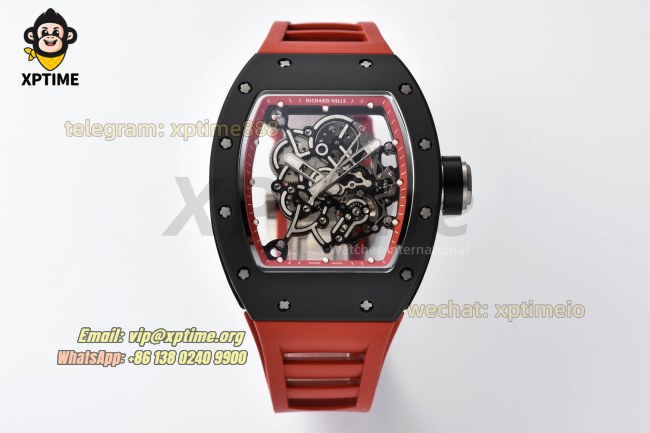 RM055 43mm Sketelon/Red on CER/ RU Strap RMUL2 RM055 43mm Sketelon/Red on CER/ RU Strap RMUL2