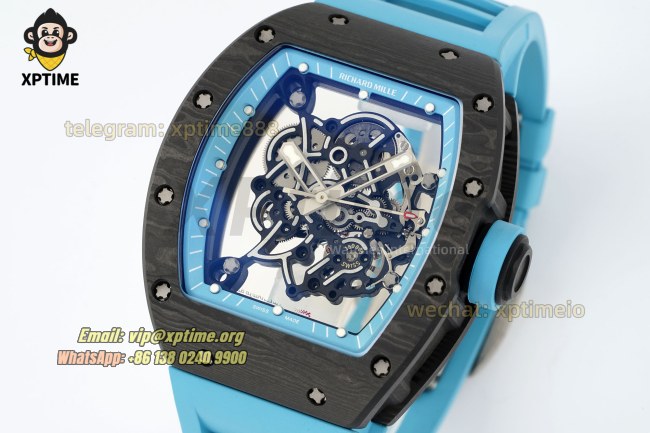 RM055 43mm KVF Sketelon Blue/White on NTPT/RU Strap RMUL2 RM055 43mm KVF Sketelon Blue/White on NTPT/RU Strap RMUL2