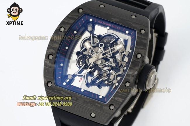 RM055 43mm KVF Carbon NTPT Sketelon/Black on TI/RU Strap RMUL2 RM055 43mm KVF Carbon NTPT Sketelon/Black on TI/RU Strap RMUL2