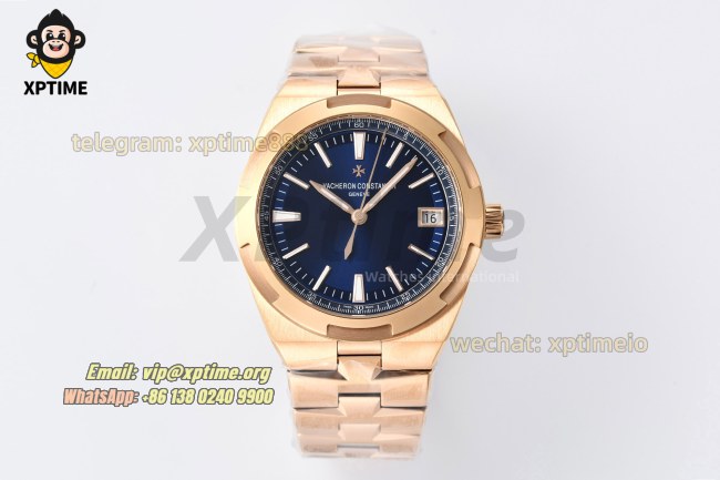 Overseas 4500V 41mm PPF Blue/Stick on RG/RG Bracelet A5100 Overseas 4500V 41mm PPF Blue/Stick on RG/RG Bracelet A5100