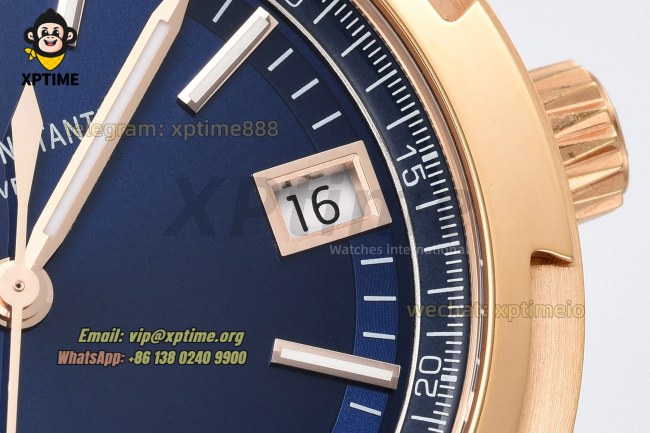 Overseas 4500V 41mm PPF Blue/Stick on RG/RG Bracelet A5100 Overseas 4500V 41mm PPF Blue/Stick on RG/RG Bracelet A5100