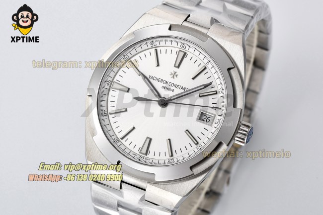 Overseas 4500V 41mm PPF White/Stick on SS/SS Bracelet A5100 Overseas 4500V 41mm PPF White/Stick on SS/SS Bracelet A5100