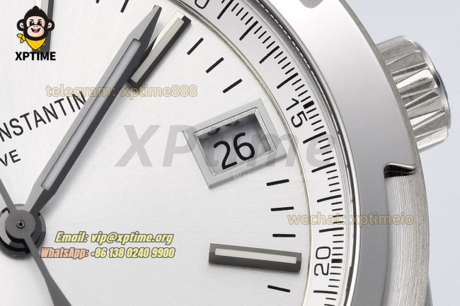 Overseas 4500V 41mm PPF White/Stick on SS/SS Bracelet A5100 Overseas 4500V 41mm PPF White/Stick on SS/SS Bracelet A5100
