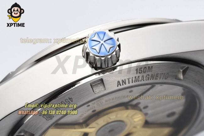 Overseas 4520V 41mm PPF Blue/Stick on SS/RU Bracelet A5100 Overseas 4520V 41mm PPF Blue/Stick on SS/RU Bracelet A5100