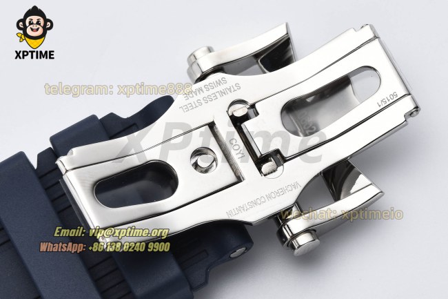 Overseas 4520V 41mm PPF Blue/Stick on SS/RU Bracelet A5100 Overseas 4520V 41mm PPF Blue/Stick on SS/RU Bracelet A5100