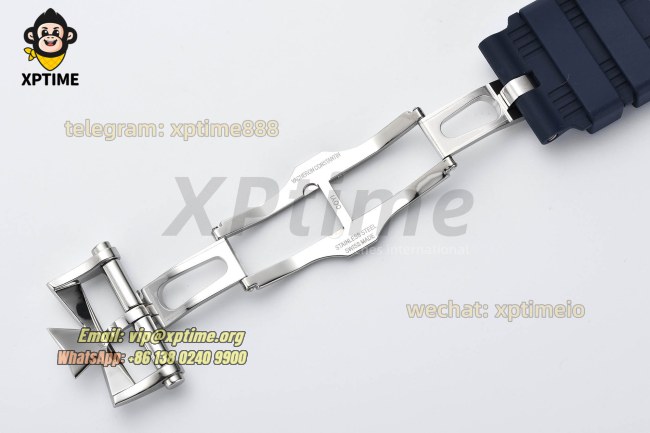 Overseas 4520V 41mm PPF Blue/Stick on SS/RU Bracelet A5100 Overseas 4520V 41mm PPF Blue/Stick on SS/RU Bracelet A5100