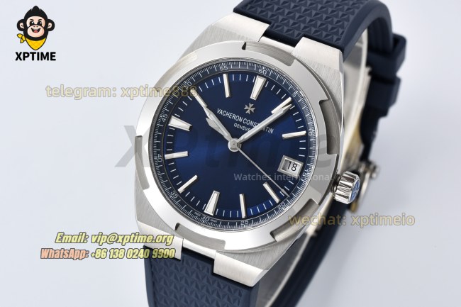 Overseas 4520V 41mm PPF Blue/Stick on SS/RU Bracelet A5100 Overseas 4520V 41mm PPF Blue/Stick on SS/RU Bracelet A5100