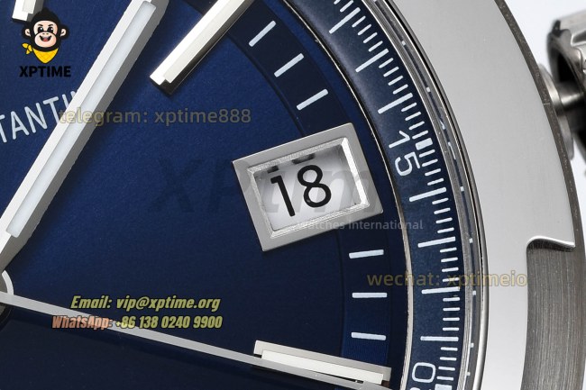 Overseas 4520V 41mm PPF Blue/Stick on SS/RU Bracelet A5100 Overseas 4520V 41mm PPF Blue/Stick on SS/RU Bracelet A5100