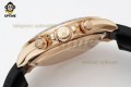 Daytona 126515 40mm QF Black Champagne/Stick on RG/RU Strap SH4131 Super Clone (Weighted)