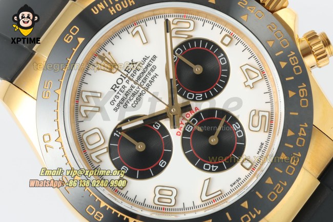 Daytona 126518 40mm QF White & Black/Numeral on YG/RU Strap SH4130 V11 Super Clone (Weighted) Daytona 126518 40mm QF White & Black/Numeral on YG/RU Strap SH4130 V11 Super Clone (Weighted)
