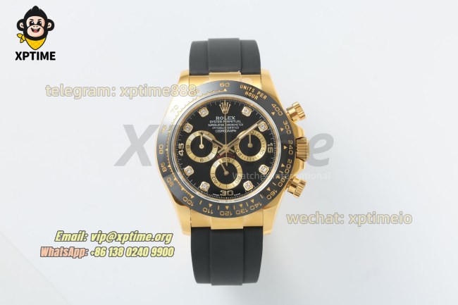 Daytona 126518 40mm QF Black/Diamond on YG/RU Strap SH4130 V11 Super Clone (Weighted) Daytona 126518 40mm QF Black/Diamond on YG/RU Strap SH4130 V11 Super Clone (Weighted)