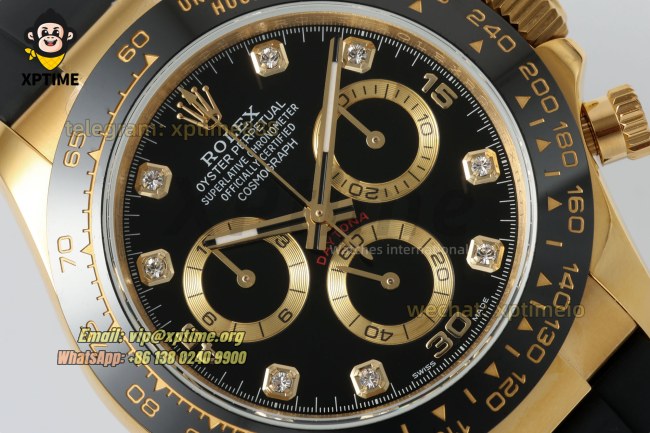 Daytona 126518 40mm QF Black/Diamond on YG/RU Strap SH4130 V11 Super Clone (Weighted) Daytona 126518 40mm QF Black/Diamond on YG/RU Strap SH4130 V11 Super Clone (Weighted)