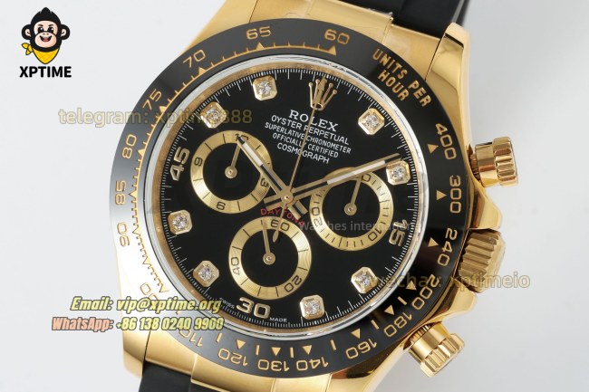 Daytona 126518 40mm QF Black/Diamond on YG/RU Strap SH4130 V11 Super Clone (Weighted) Daytona 126518 40mm QF Black/Diamond on YG/RU Strap SH4130 V11 Super Clone (Weighted)