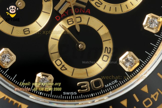 Daytona 126518 40mm QF Black/Diamond on YG/RU Strap SH4130 V11 Super Clone (Weighted) Daytona 126518 40mm QF Black/Diamond on YG/RU Strap SH4130 V11 Super Clone (Weighted)