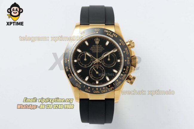 Daytona 126518 40mm QF Black/Stick on YG/RU Strap SH4130 V11 Super Clone (Weighted) Daytona 126518 40mm QF Black/Stick on YG/RU Strap SH4130 V11 Super Clone (Weighted)