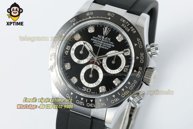 Daytona 126519 40mm QF Black/Diamond on SS/RU Strap SH4130 V11 Super Clone (Weighted) Daytona 126519 40mm QF Black/Diamond on SS/RU Strap SH4130 V11 Super Clone (Weighted)