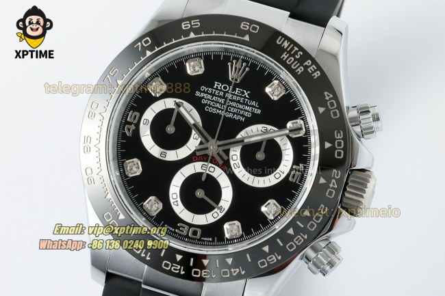Daytona 126519 40mm QF Black/Diamond on SS/RU Strap SH4130 V11 Super Clone (Weighted) Daytona 126519 40mm QF Black/Diamond on SS/RU Strap SH4130 V11 Super Clone (Weighted)