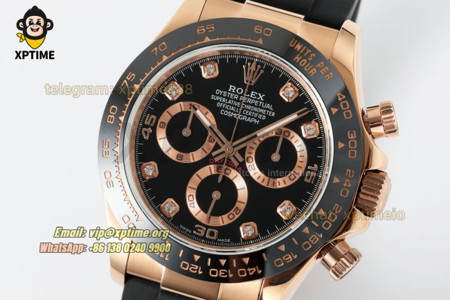 Daytona 126518 40mm QF Black/Diamond on RG/RU Strap SH4130 V11 Super Clone (Weighted) Daytona 126518 40mm QF Black/Diamond on RG/RU Strap SH4130 V11 Super Clone (Weighted)