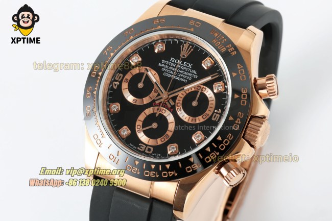 Daytona 126518 40mm QF Black/Diamond on RG/RU Strap SH4130 V11 Super Clone (Weighted) Daytona 126518 40mm QF Black/Diamond on RG/RU Strap SH4130 V11 Super Clone (Weighted)
