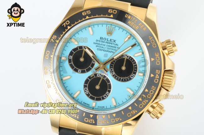 Daytona 126518 40mm QF Turquoise & Black/Stick on YG/RU Strap SH4131 V10 Super Clone (Weighted) Daytona 126518 40mm QF Turquoise & Black/Stick on YG/RU Strap SH4131 V10 Super Clone (Weighted)