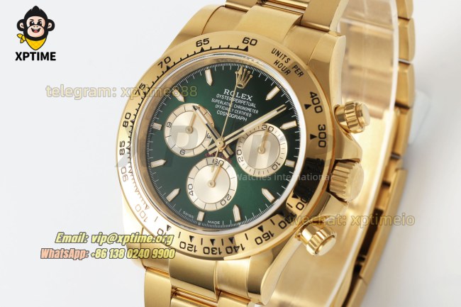 Daytona 126508 40mm QF Green & Golden/Sticks on YG/YG Bracelet V6 SH4131 Super Clone (Weighted) Daytona 126508 40mm QF Green & Golden/Sticks on YG/YG Bracelet V6 SH4131 Super Clone (Weighted)