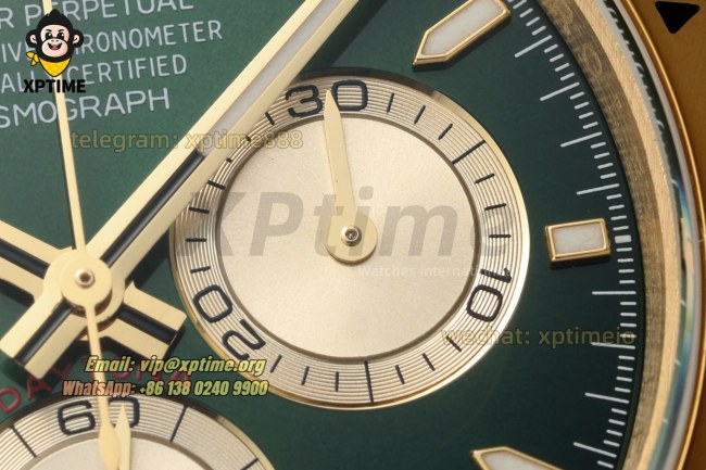 Daytona 126508 40mm QF Green & Golden/Sticks on YG/YG Bracelet V6 SH4131 Super Clone (Weighted) Daytona 126508 40mm QF Green & Golden/Sticks on YG/YG Bracelet V6 SH4131 Super Clone (Weighted)