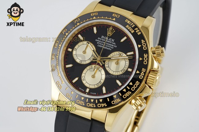 Daytona 126518 40mm QF Black YG/Stick on YG/RU Strap SH4131 Super Clone Daytona 126518 40mm QF Black YG/Stick on YG/RU Strap SH4131 Super Clone