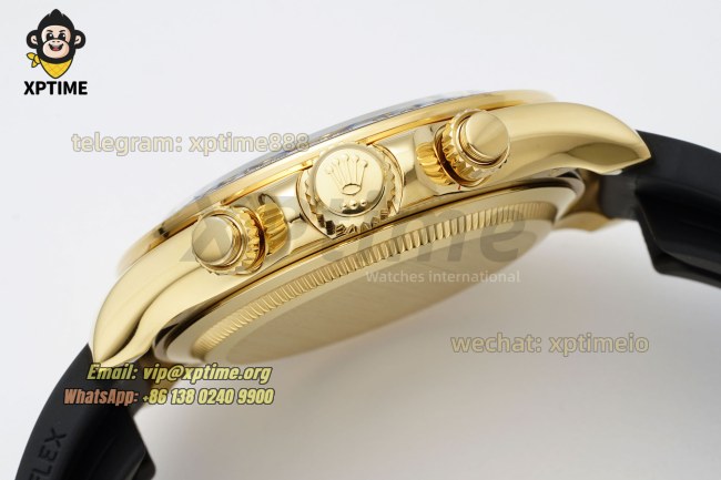 Daytona 126518 40mm QF Black YG/Diamond on YG/RU Strap SH4131 Super Clone Daytona 126518 40mm QF Black YG/Diamond on YG/RU Strap SH4131 Super Clone