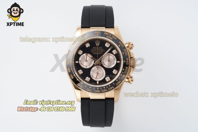 Daytona 126515 40mm QF Black Champagne/Diamond on RG/RU Strap SH4131 Super Clone (Weighted) Daytona 126515 40mm QF Black Champagne/Diamond on RG/RU Strap SH4131 Super Clone (Weighted)