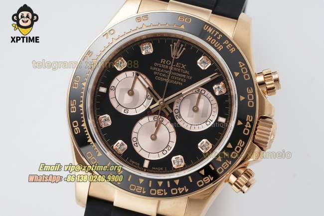 Daytona 126515 40mm QF Black Champagne/Diamond on RG/RU Strap SH4131 Super Clone (Weighted) Daytona 126515 40mm QF Black Champagne/Diamond on RG/RU Strap SH4131 Super Clone (Weighted)