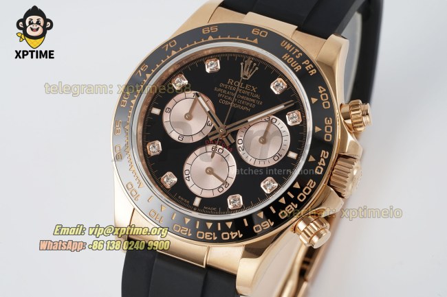Daytona 126515 40mm QF Black Champagne/Diamond on RG/RU Strap SH4131 Super Clone (Weighted) Daytona 126515 40mm QF Black Champagne/Diamond on RG/RU Strap SH4131 Super Clone (Weighted)