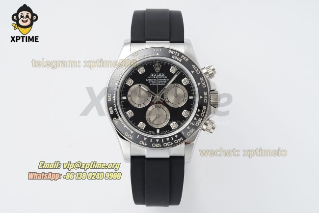 Daytona 126519 40mm QF Black Gray/Diamond on SS/RU Strap SH4131 Super Clone (Weighted) Daytona 126519 40mm QF Black Gray/Diamond on SS/RU Strap SH4131 Super Clone (Weighted)