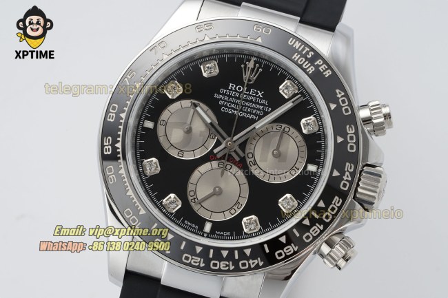 Daytona 126519 40mm QF Black Gray/Diamond on SS/RU Strap SH4131 Super Clone (Weighted) Daytona 126519 40mm QF Black Gray/Diamond on SS/RU Strap SH4131 Super Clone (Weighted)